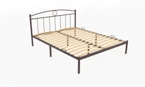 Кровать Люмия Металл, 120х190 мм, Коричневый муар, Коричневый муар